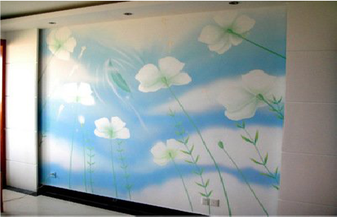 长沙画墙绘怎么画好白云的蓬松感？