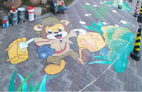 长沙夏季画地面彩绘会遇到的问题