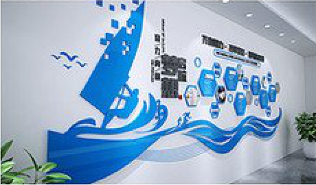 长沙海浪主题文化墙如何设计？